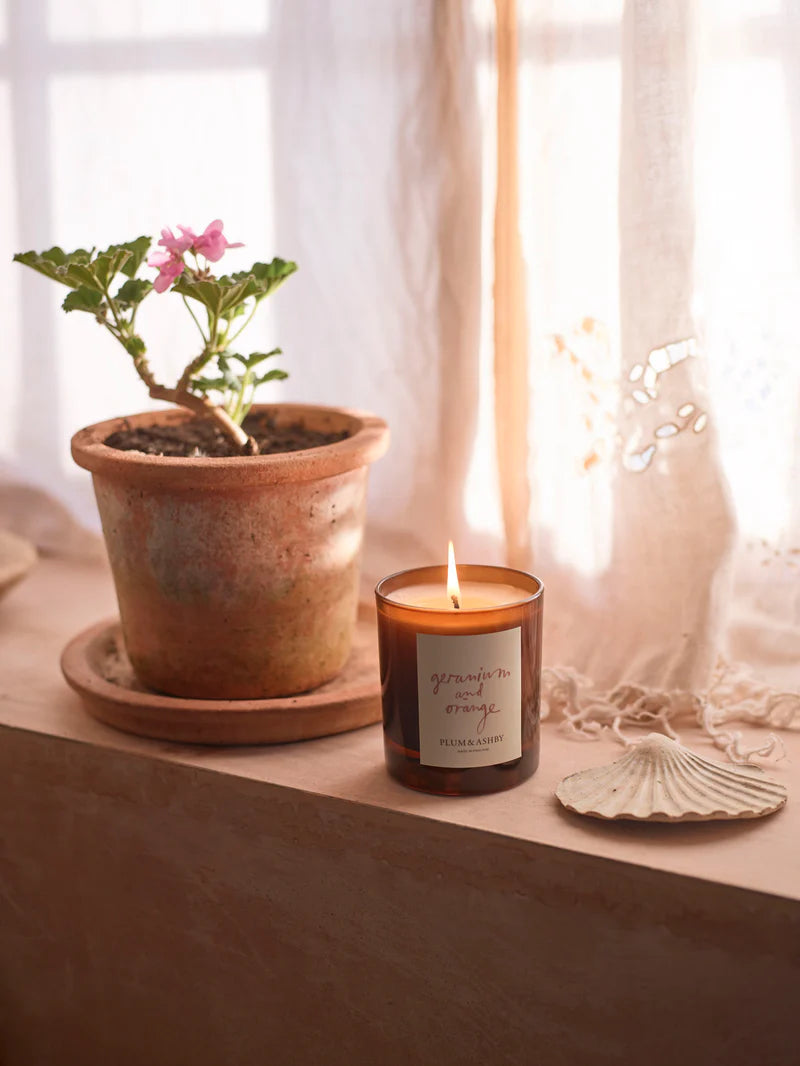 Plum & Ashby Geranium & Orange Candle