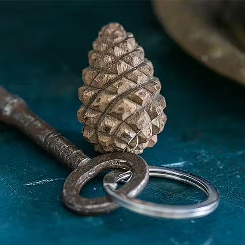 Pinecone Keyring
