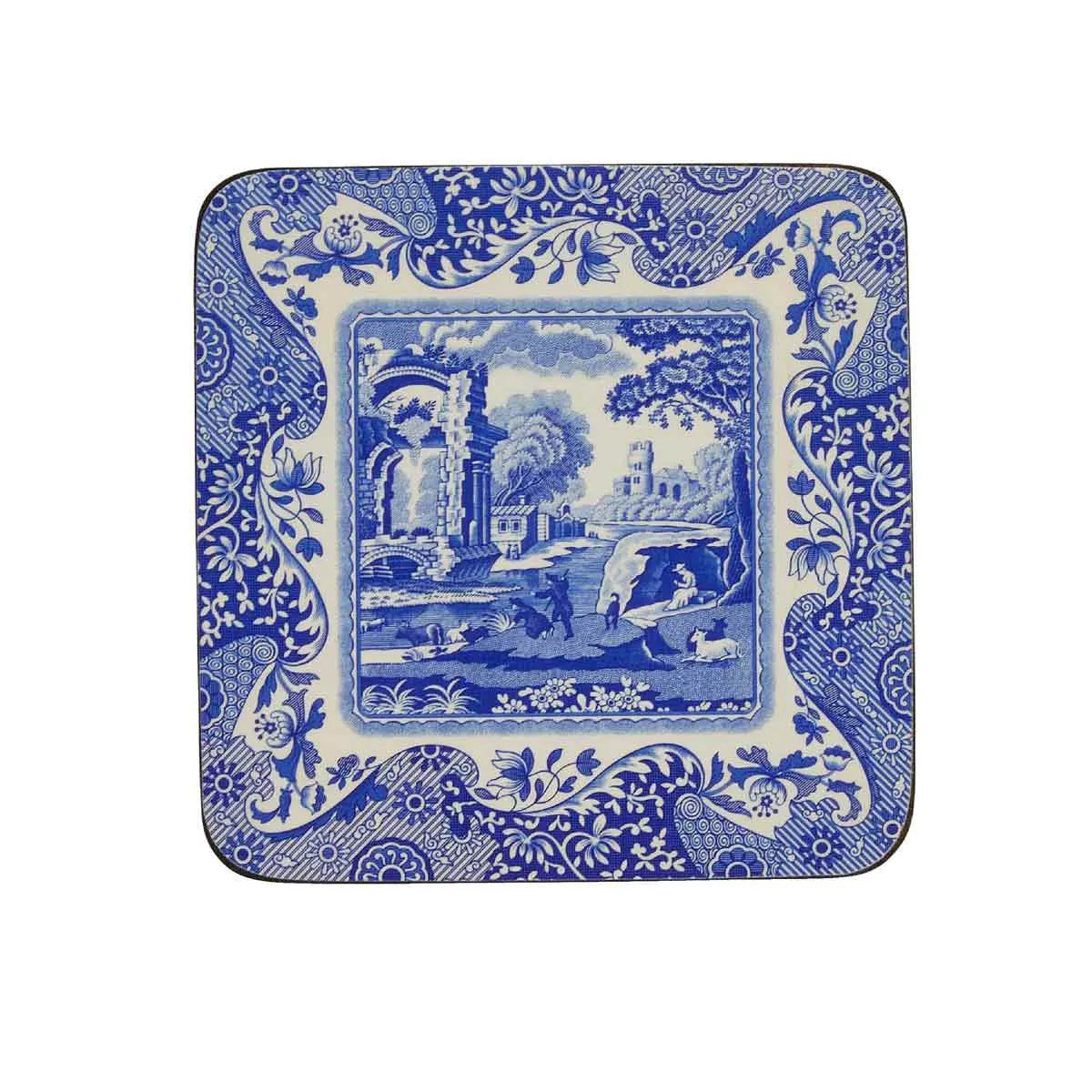 Drinks Coaster Blue Italian set 6