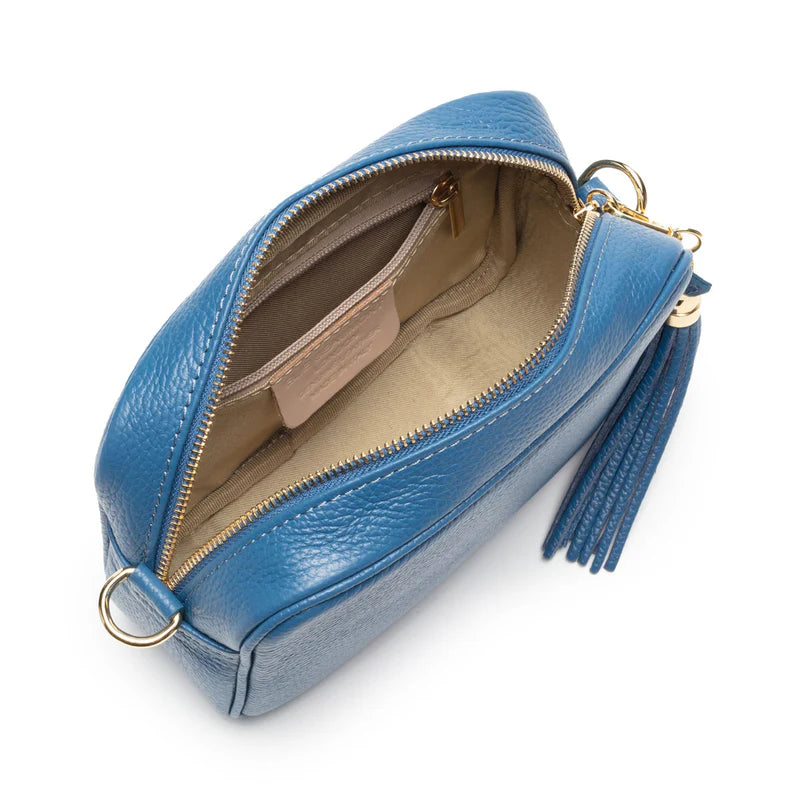 EB Crossbody Leather Bag Denim Blue