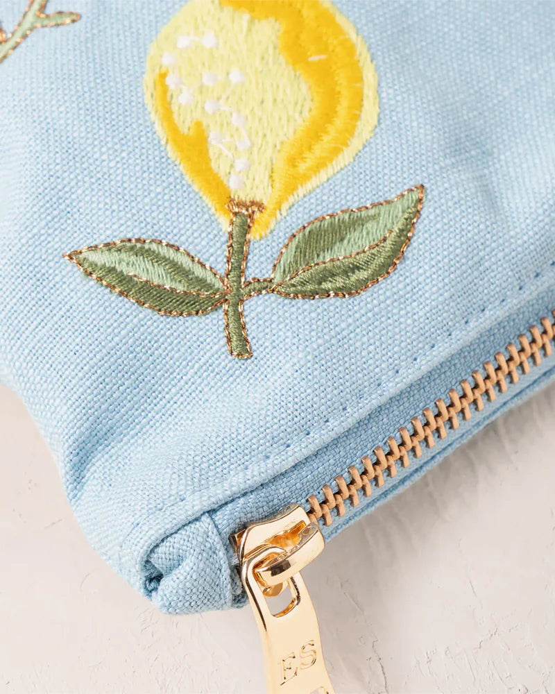 Elizabeth Scarlett Lemon French Blue Everyday Pouch