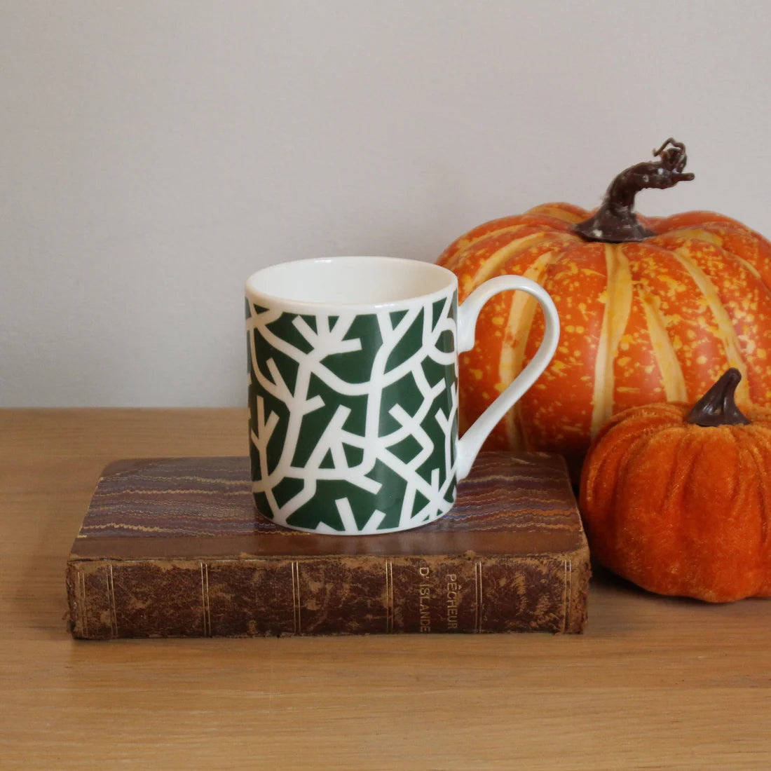 Bone China Forest Green Mug