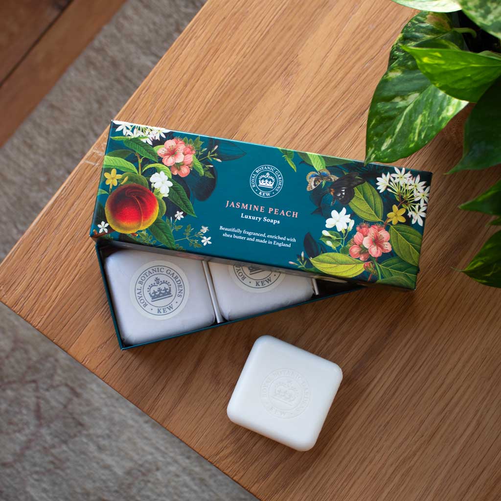 English Soap Company X Kew 3 Jasmine & Peach Soap Box