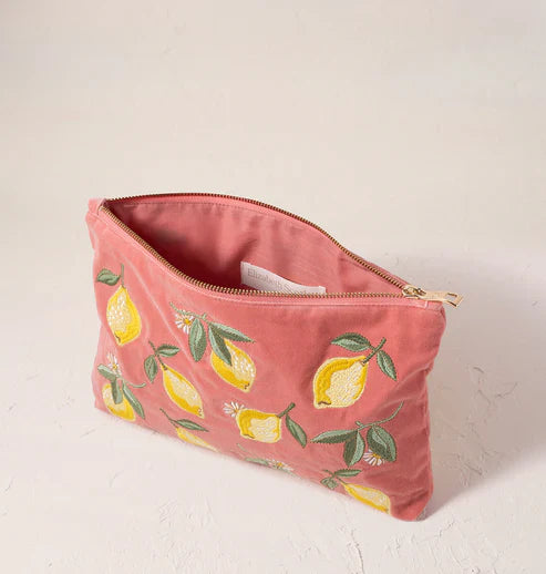 Elizabeth Scarlett Lemon Blossom Pouch Coral