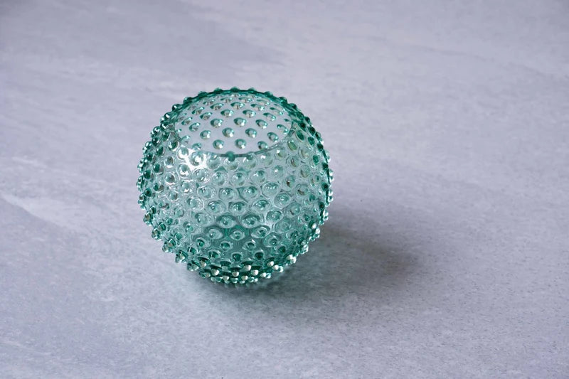 Round Vase Beryl Hobnail Green