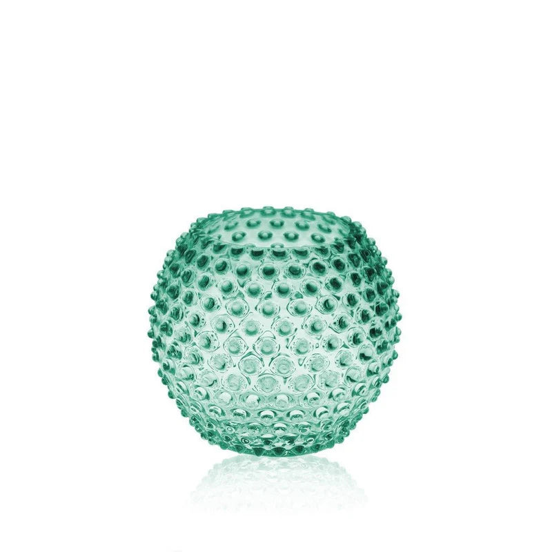 Round Vase Beryl Hobnail Green