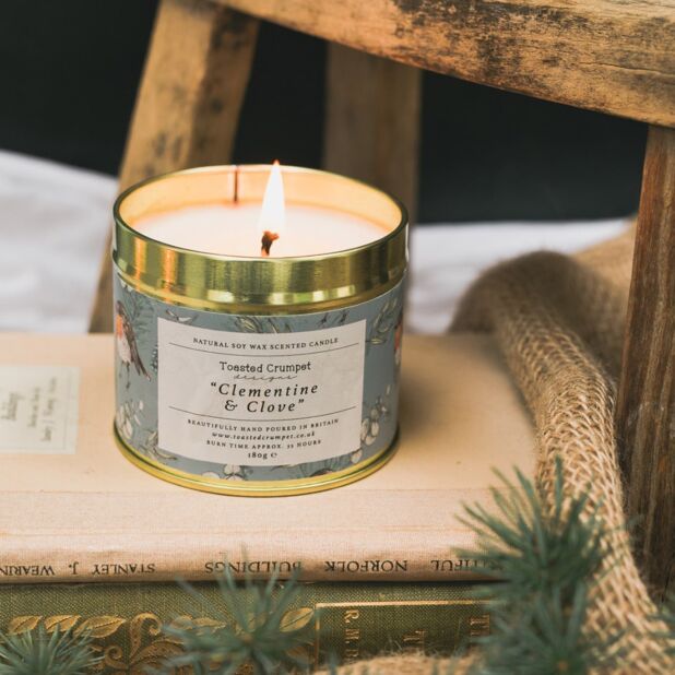 Toasted Crumpet Robin Pure Tin Candle