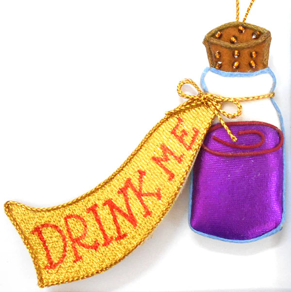 Drink Me Bottle Embroidered Decoration