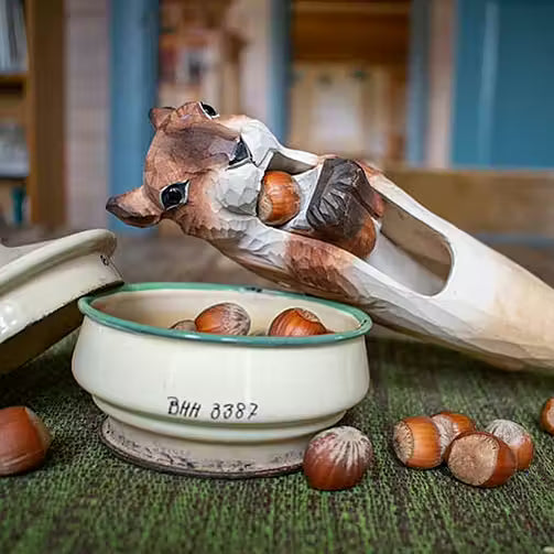Hand Carved Squirrel Nutcracker