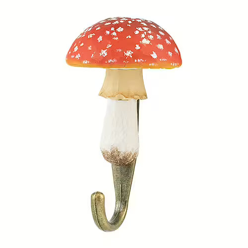 Hand Carved Toadstool Hook