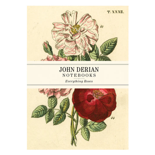John Derian Everything Roses Notebooks  Set
