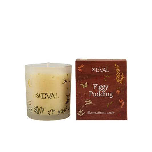St Eval Figgy Pudding Glass Candle