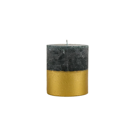 St Eval Winter Thyme Gold Half Dipped Pillar Candle