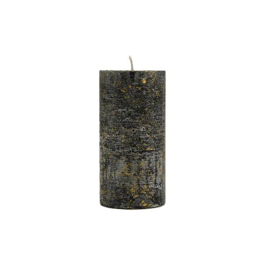 St Eval Winter Thyme Gold Marbled Pillar Candle