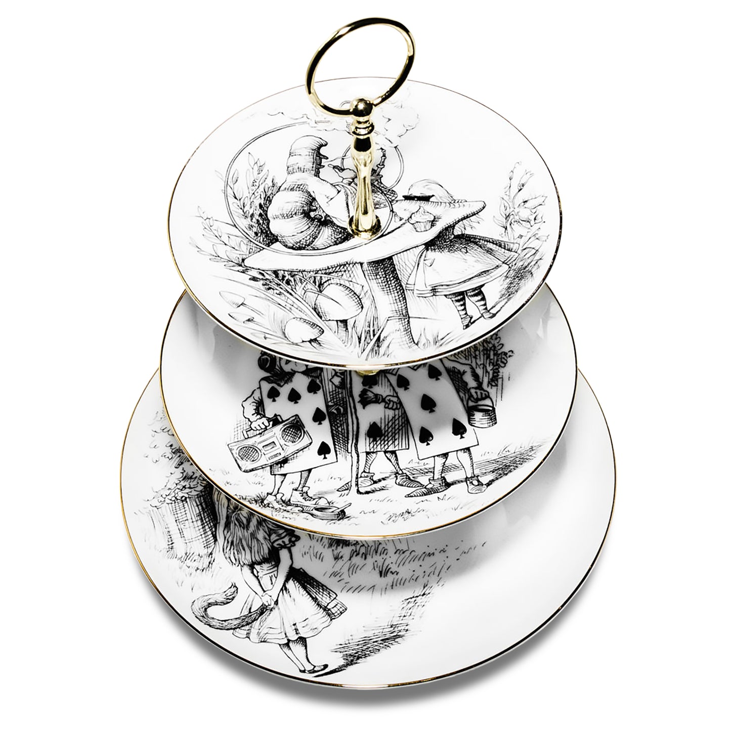 Alice in Wonderland Three Tier Classy Cake Stand