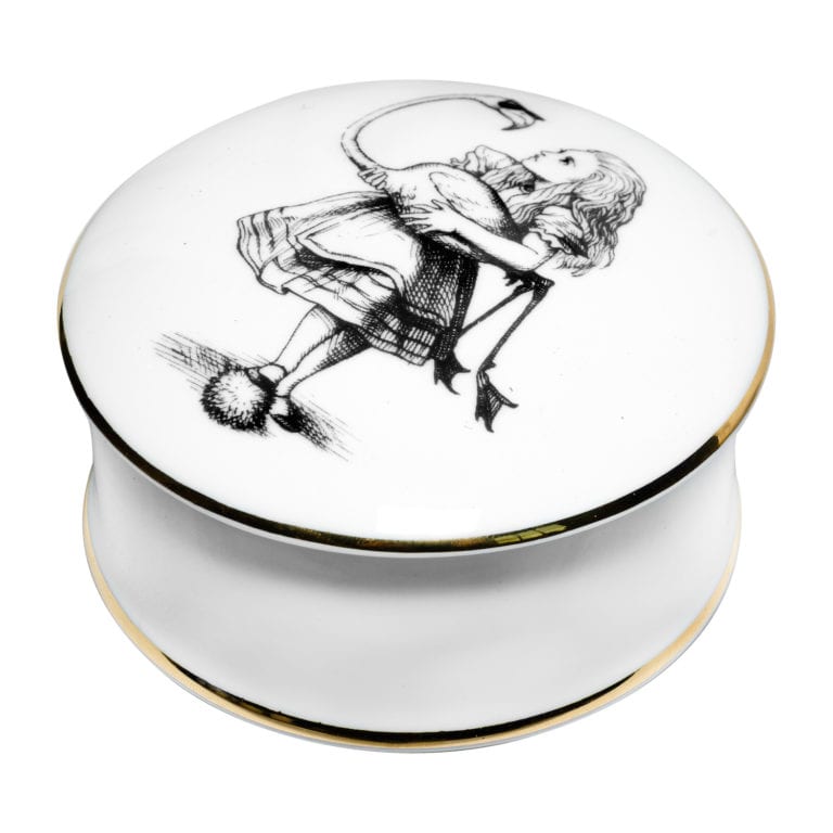 Alice in Wonderland Flamingo Trinket Box