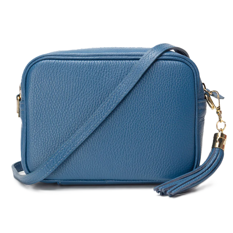 EB Crossbody Leather Bag Denim Blue