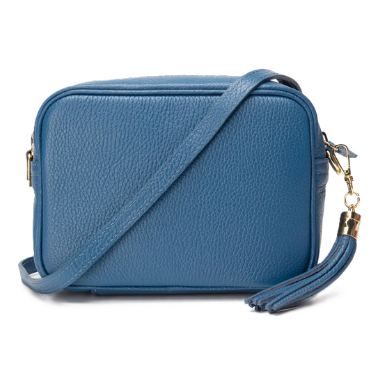 EB Crossbody Leather Bag Denim Blue