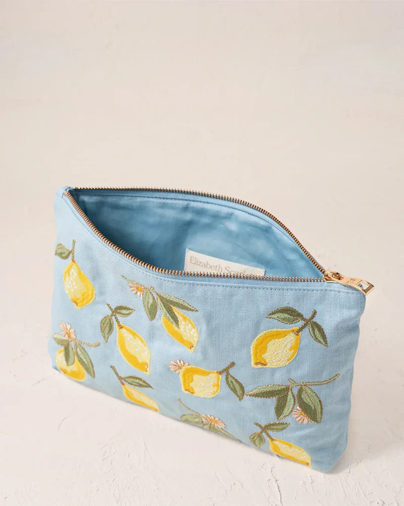 Elizabeth Scarlett Lemon French Blue Everyday Pouch