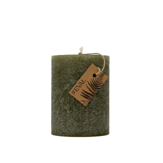 St Eval Granite & Moss Pillar Candle