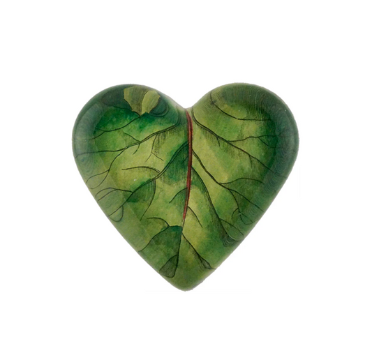 John Derian Dandelion Leaf Heart Paperweight