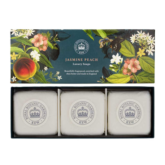English Soap Company X Kew 3 Jasmine & Peach Soap Box