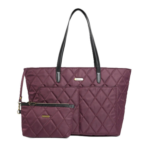 Barbour Quilted Tote Bag Fig