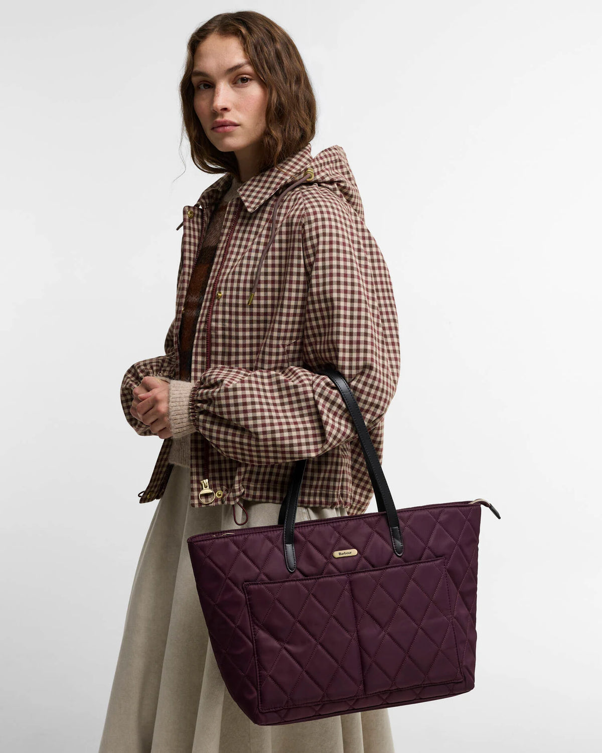 Barbour Quilted Tote Bag Fig