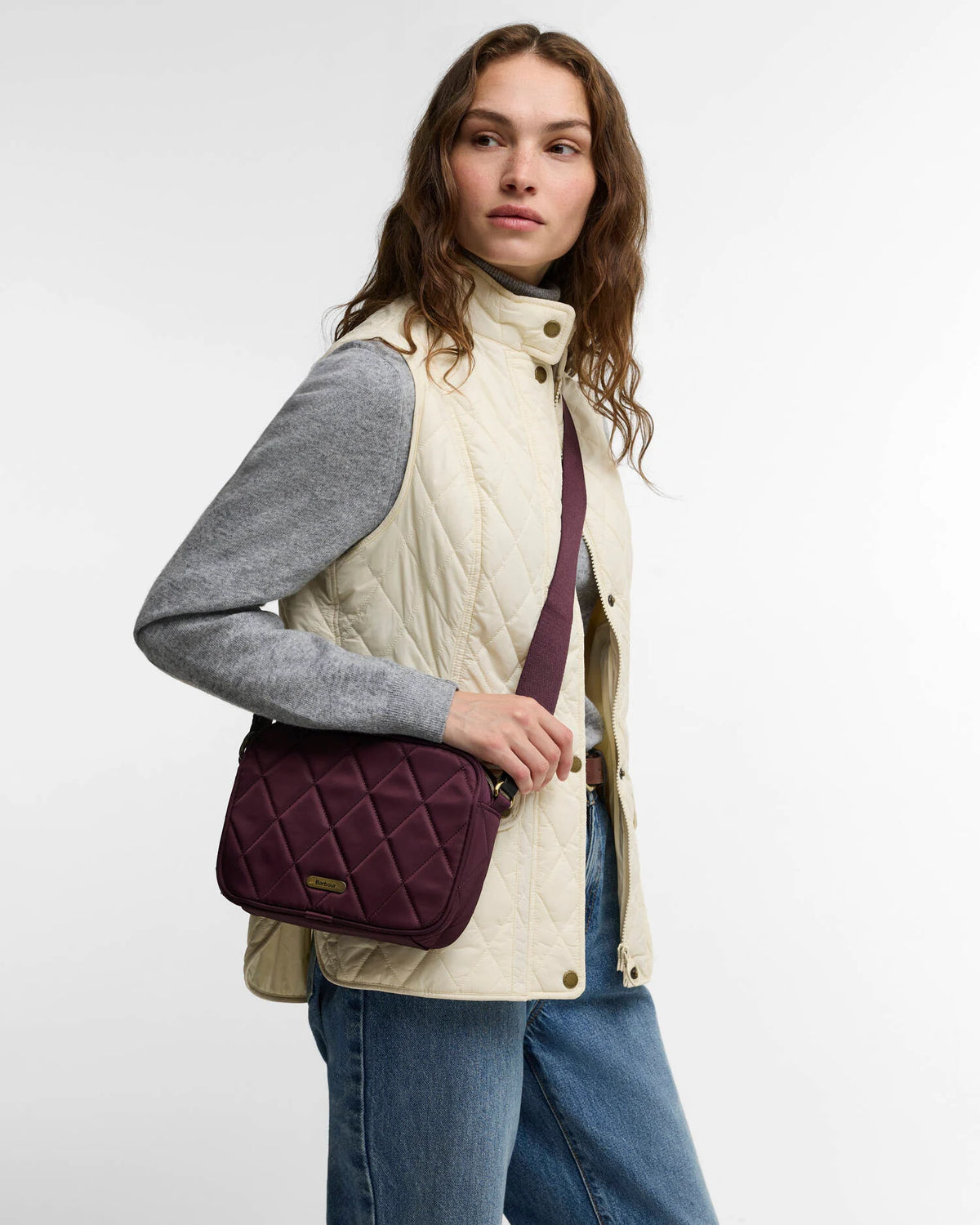 Barbour Quilted Crossbody Bag Fig