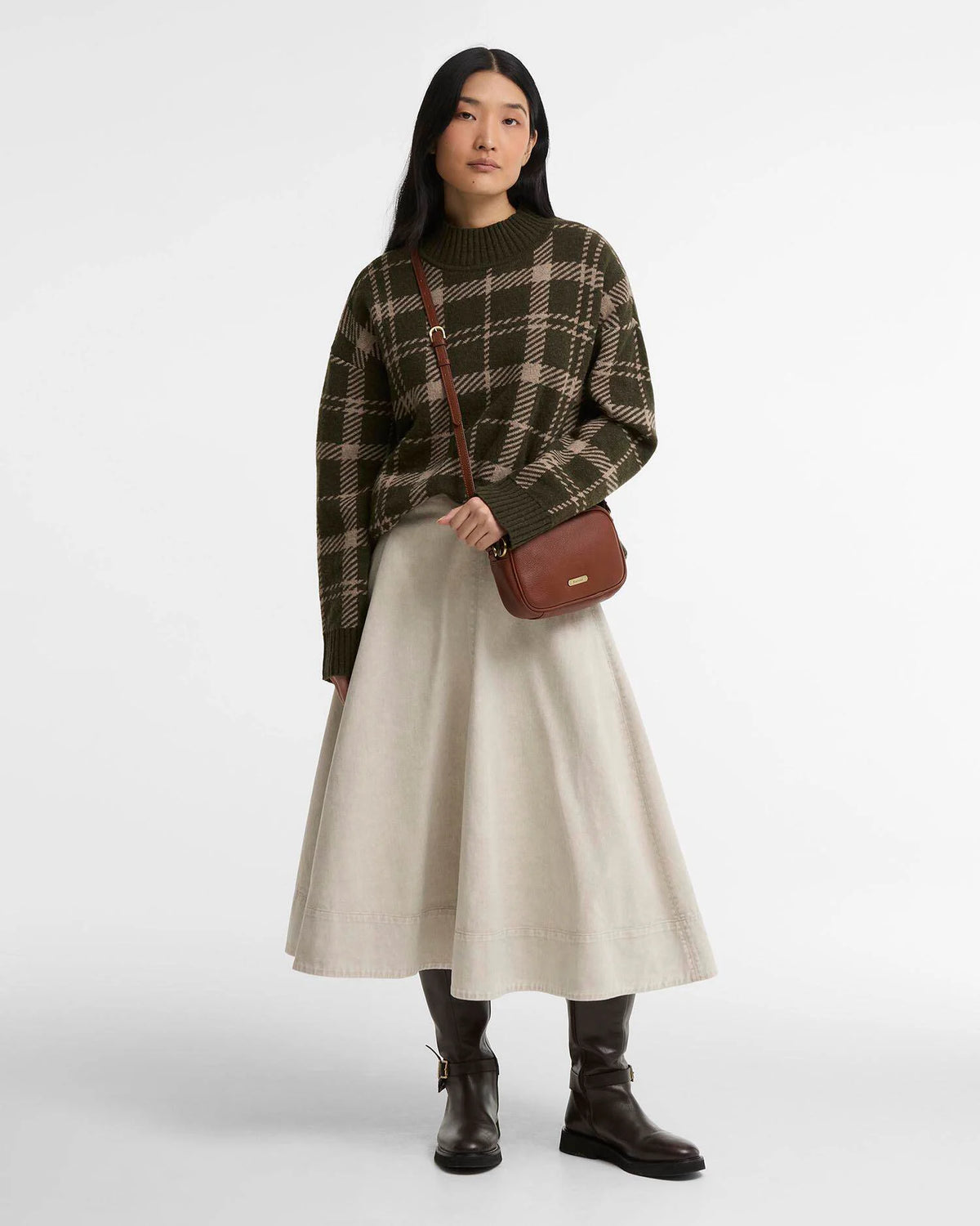 Barbour Daphne Mini  Crossbody Bag Brown