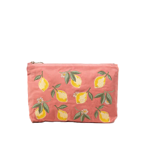 Elizabeth Scarlett Lemon Blossom Pouch Coral