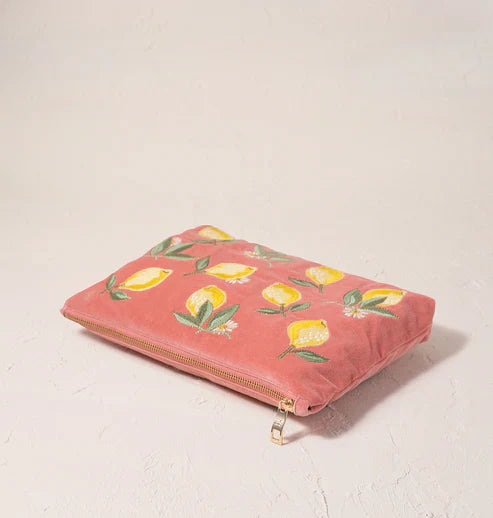 Elizabeth Scarlett Lemon Blossom Pouch Coral