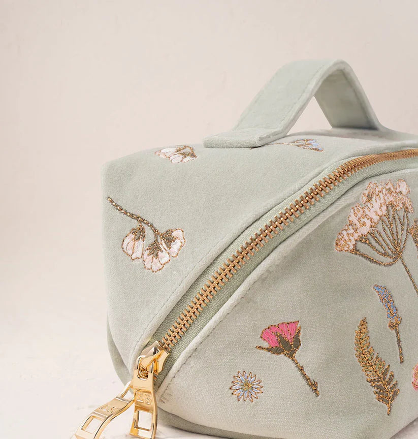 Elizabeth Scarlett Pressed Flowers Open Flat Makeup Bag