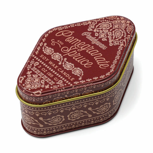 Paddywax Pomegrante Spruce Tin Candle