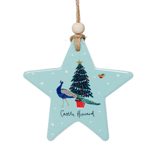 Jess Hogarth X Castle Howard Peacock Ceramic Decoration