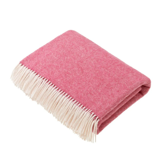 Herringbone Pink Throw