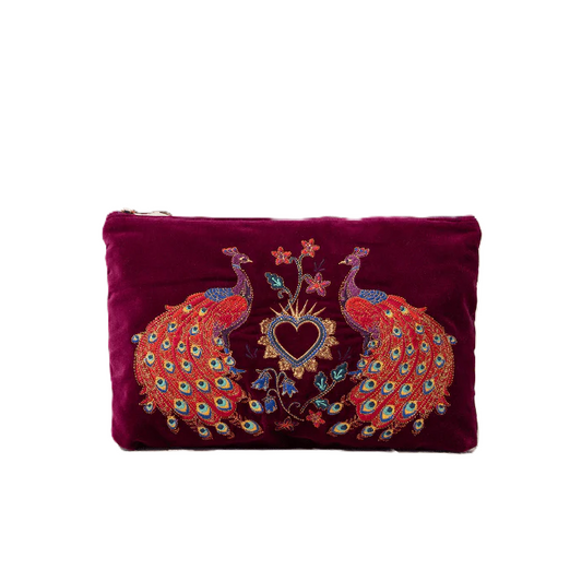 Elizabeth Peacock Floral Ruby Pouch