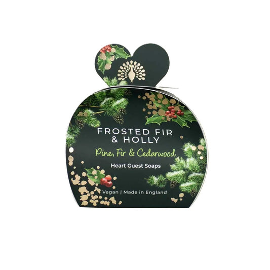 English Soap Compamy Frosted Fir & Holly Heart Guest Soaps