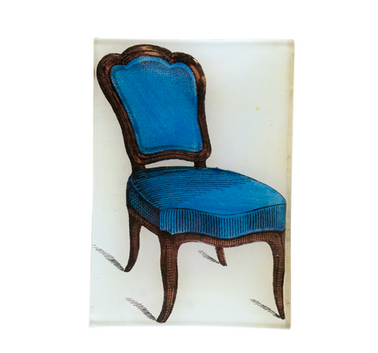 John Derian Blue Chair 4.5 x 6.5 Mini Tray