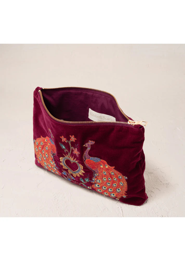 Elizabeth Peacock Floral Ruby Pouch