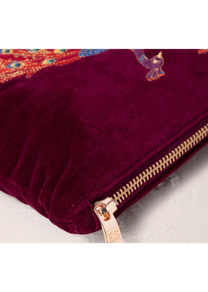Elizabeth Peacock Floral Ruby Pouch