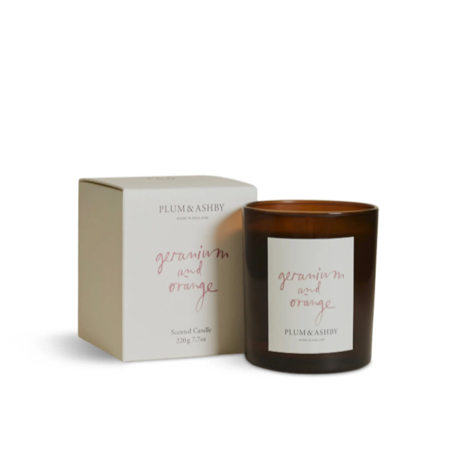 Plum & Ashby Geranium & Orange Candle