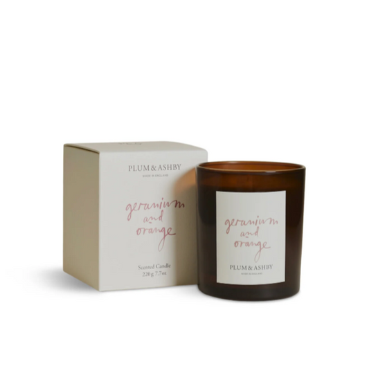 Plum & Ashby Geranium & Orange Candle