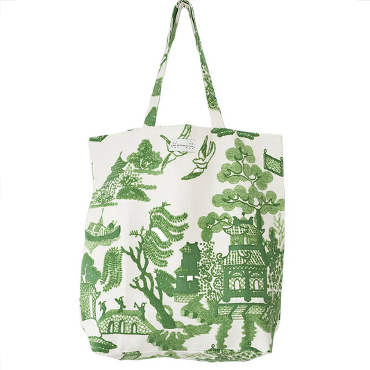 One Hundred Stars Green Willow Canvas Bag