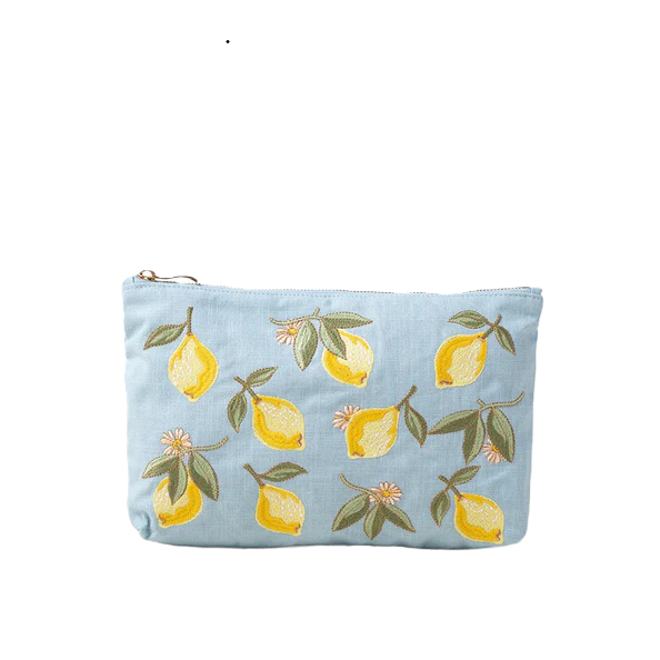 Elizabeth Scarlett Lemon French Blue Everyday Pouch
