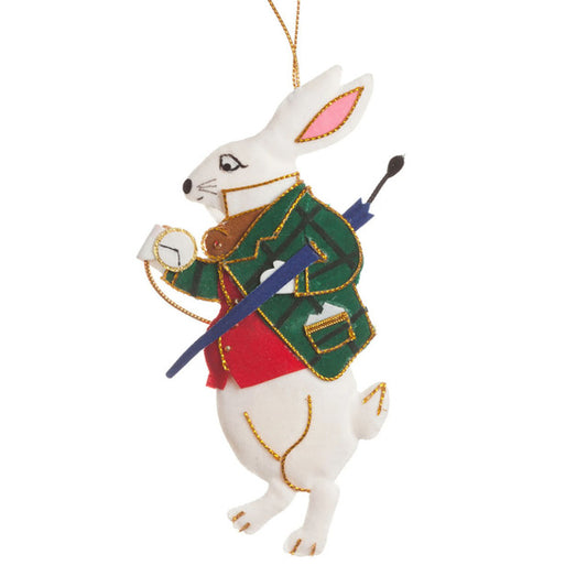 White Rabbit Embroidered Decoration